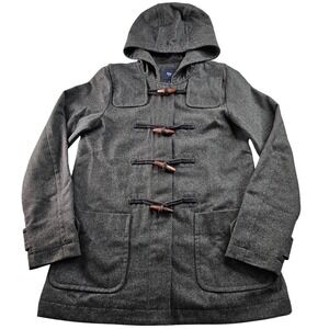 Women's Gap Wool Toggle Coat‎ – Size Small – Heather Gray, hooded, zip.